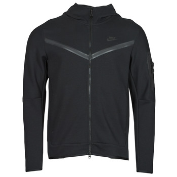 Nike – Tech – Fleece-Kapuzenjacke mit Reißverschluss in Schwarz günstig online kaufen