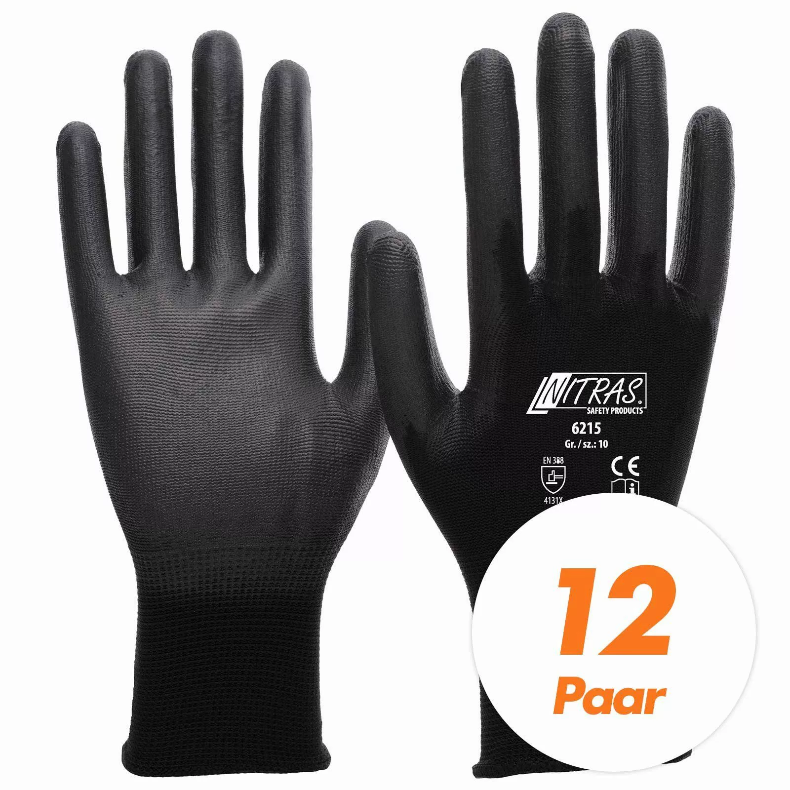 Nitras Nitril-Handschuhe 6215 Nylon Strickhandschuh, Schutzhandschuhe günstig online kaufen
