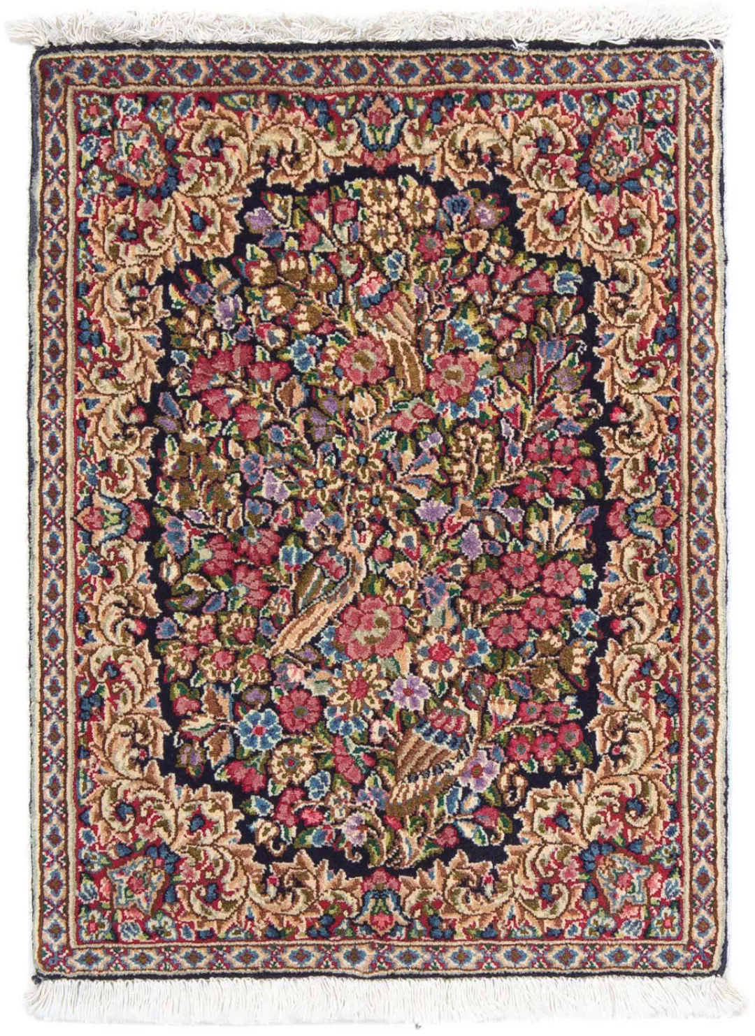 morgenland Wollteppich »Kaschmar Blumenmuster Blu scuro 348 x 244 cm«, rech günstig online kaufen