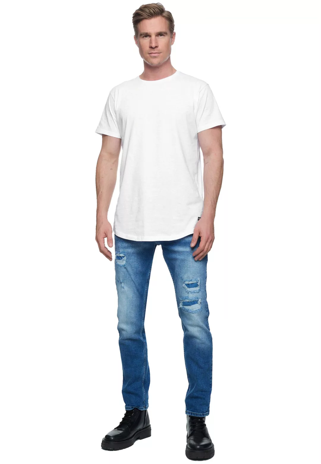 Rusty Neal Straight-Jeans "YOKOTE", mit farblich abgesetzten Details günstig online kaufen