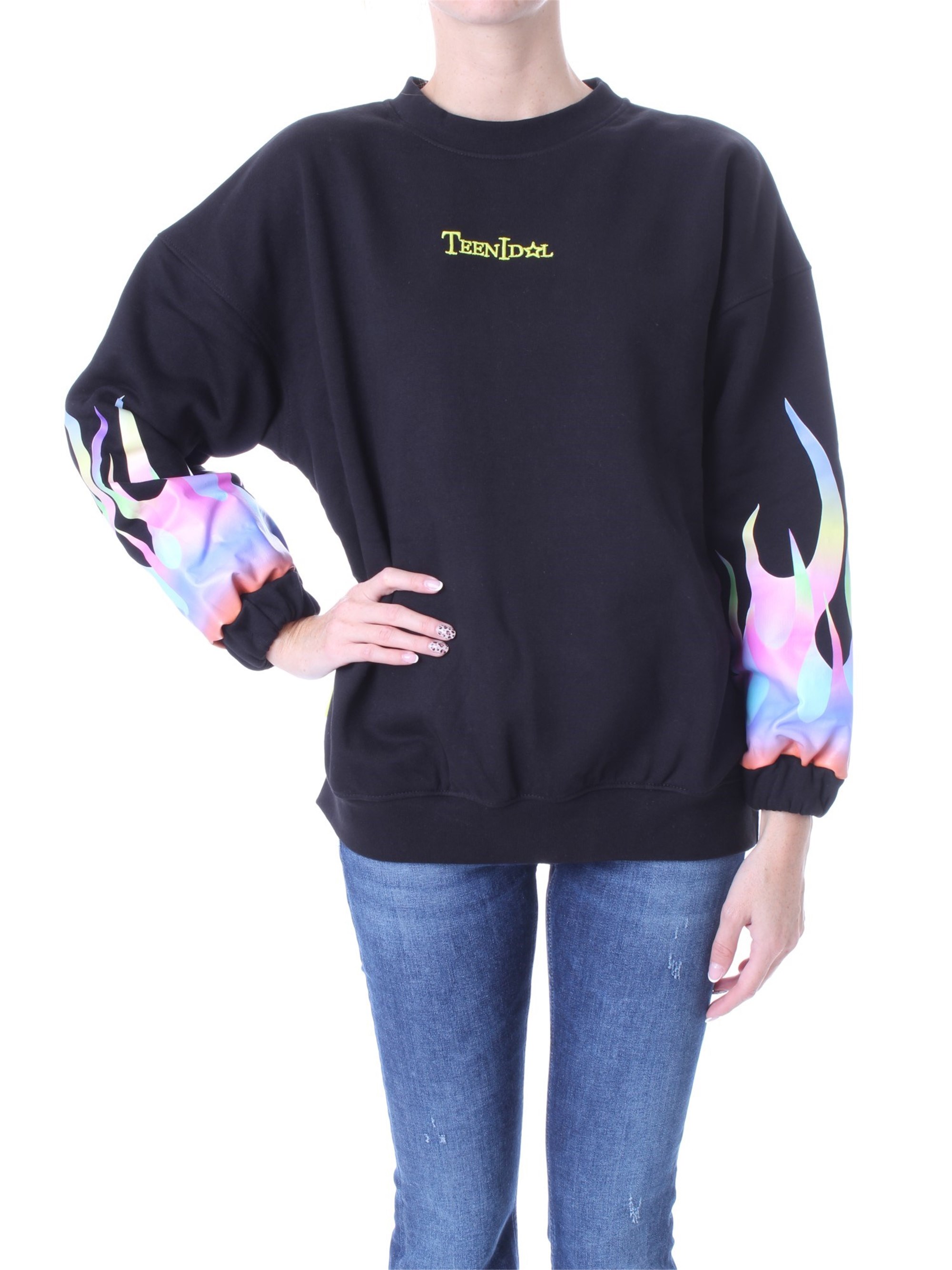 teen idol Sweatshirt Damen schwarz cotone günstig online kaufen