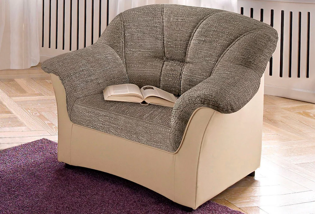 DOMO collection Sessel "Flores auch in Leder", wahlweise mit Federkern (nic günstig online kaufen