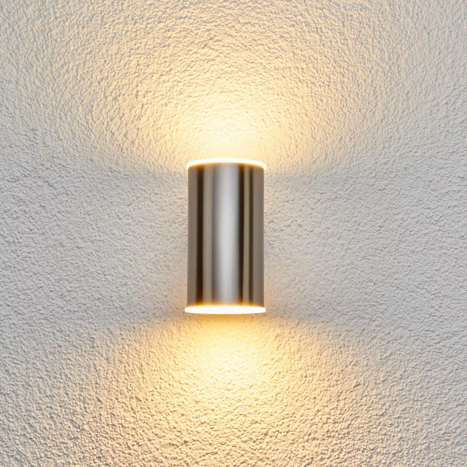 LED-Außenwandleuchte Morena aus Edelstahl 2fl. günstig online kaufen