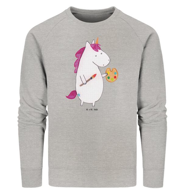 Mr. & Mrs. Panda Longpullover Größe XL Einhorn Künstler - Heather Grey - Ge günstig online kaufen