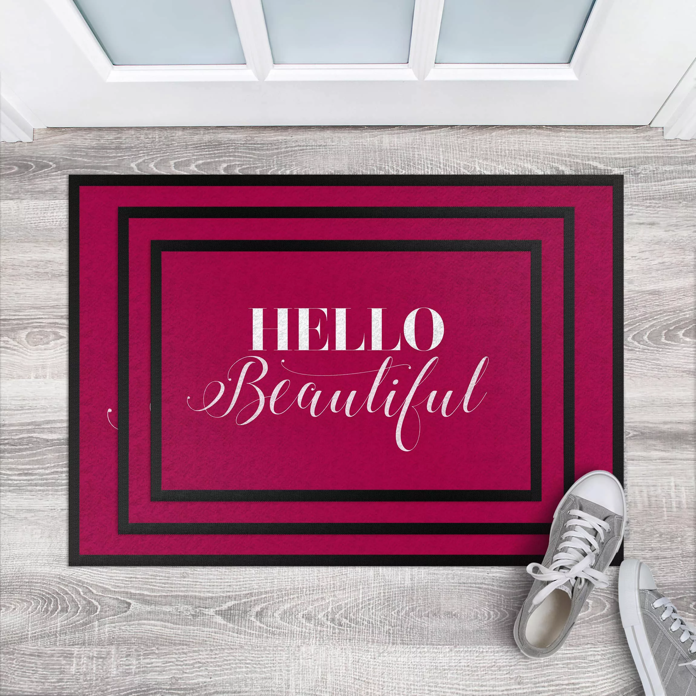 Fußmatte Spruch Hello Beautiful günstig online kaufen