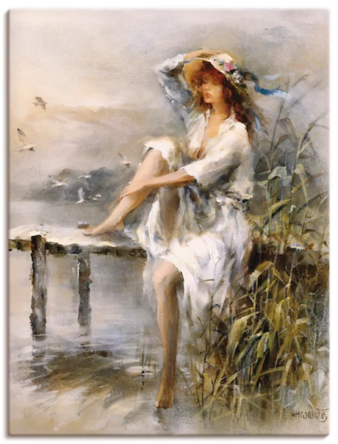 Artland Wandbild »Wasserseite«, Frau, (1 St.), als Leinwandbild, Poster, Wa günstig online kaufen