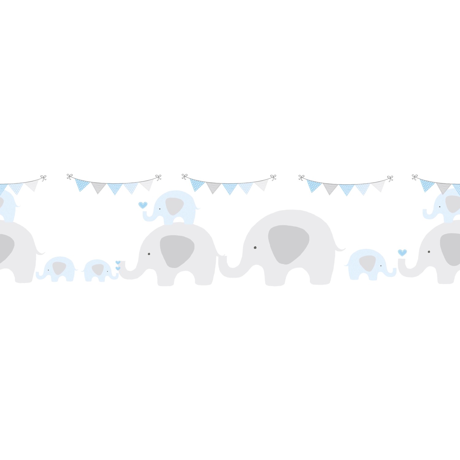 Bricoflor Baby Tapeten Bordüre mit Elefanten Kinderzimmer Tapetenbordüre  S günstig online kaufen