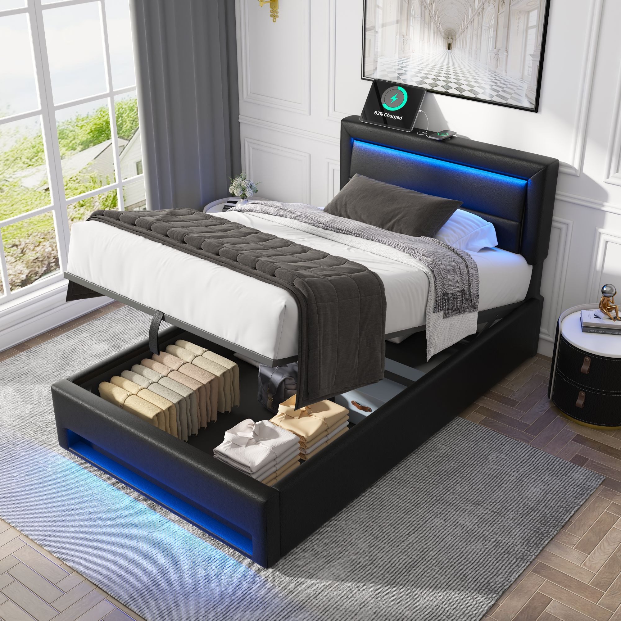 HAUSS SPOLE Polsterbett 90x190cm, mit USB-Anschluss, günstig online kaufen
