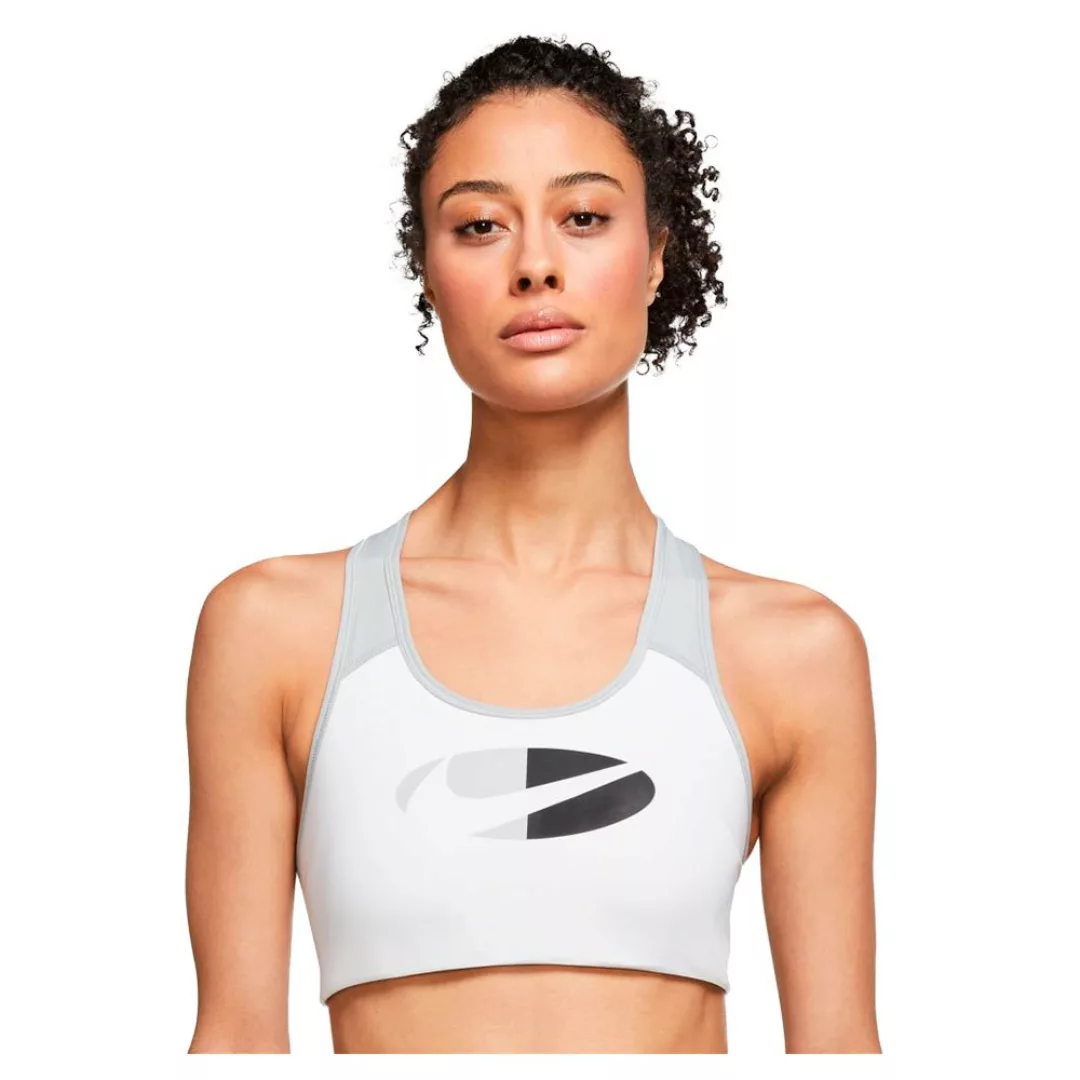 Nike Dri Fit Swoosh Bh XS White / Black / Lt Smoke Grey / White günstig online kaufen