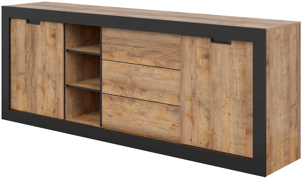 INOSIGN Sideboard "Tudor, Breite 220 cm Aufbewahrungsschrank 2 Schiebetüren günstig online kaufen
