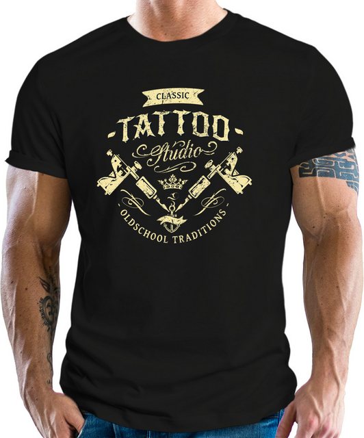 RAHMENLOS® T-Shirt für Tattoo Fans - Classic Tattoo Studio günstig online kaufen