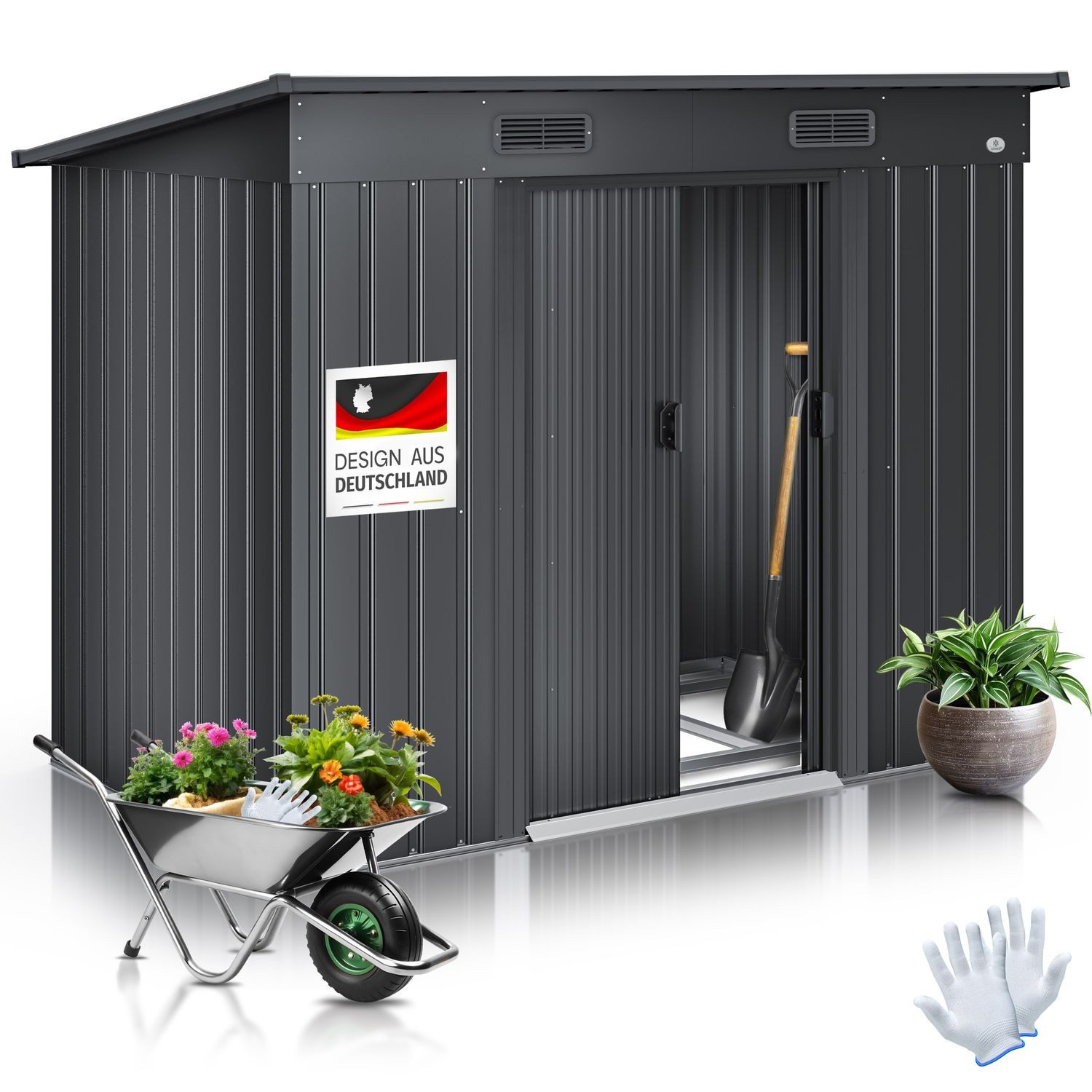 KESSER Gartenhaus, Gerätehaus Metall 4 m³ günstig online kaufen
