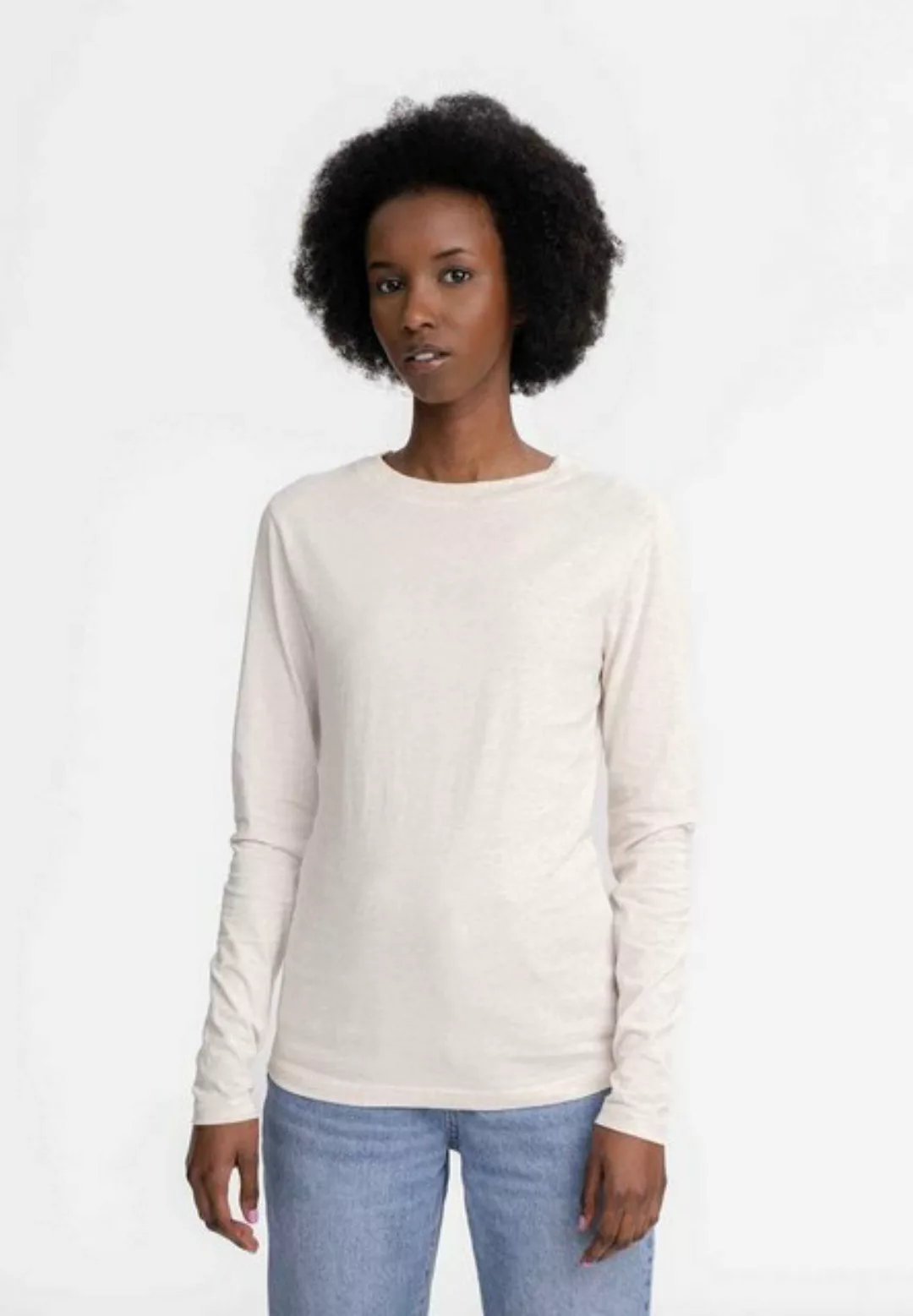 MELA Langarmshirt Damen Basic Langarmshirt DHIVYA günstig online kaufen