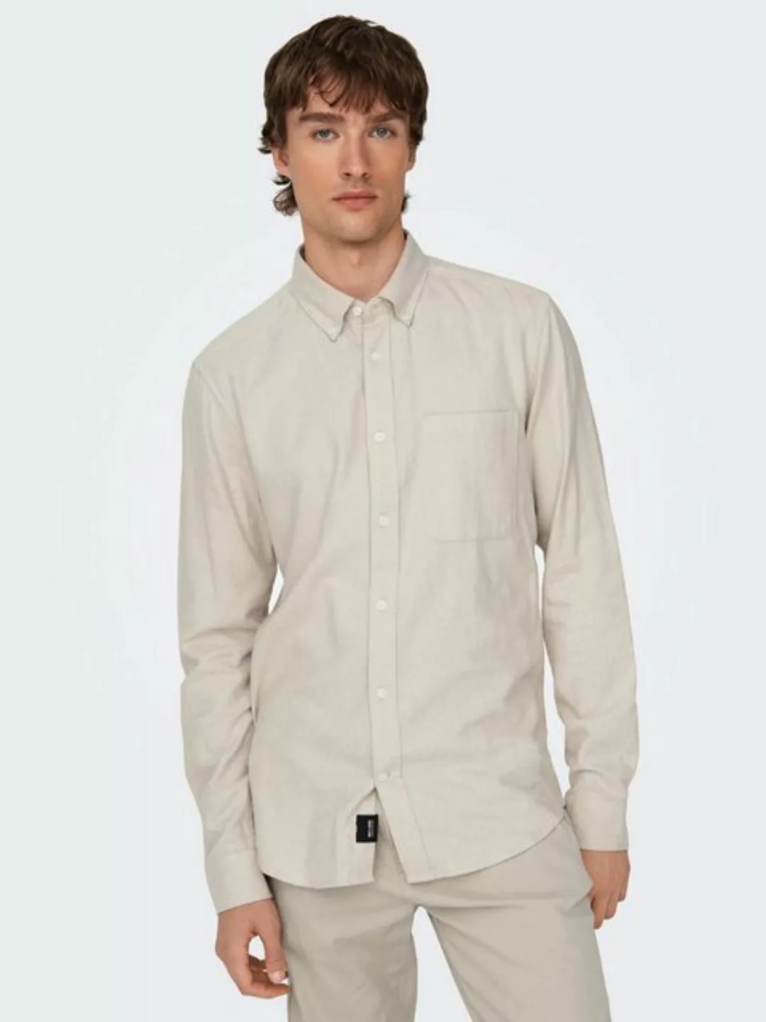 ONLY & SONS Langarmhemd ONSGUDMUND SLIM 1-PKT SOLID SHIRT NOOS günstig online kaufen