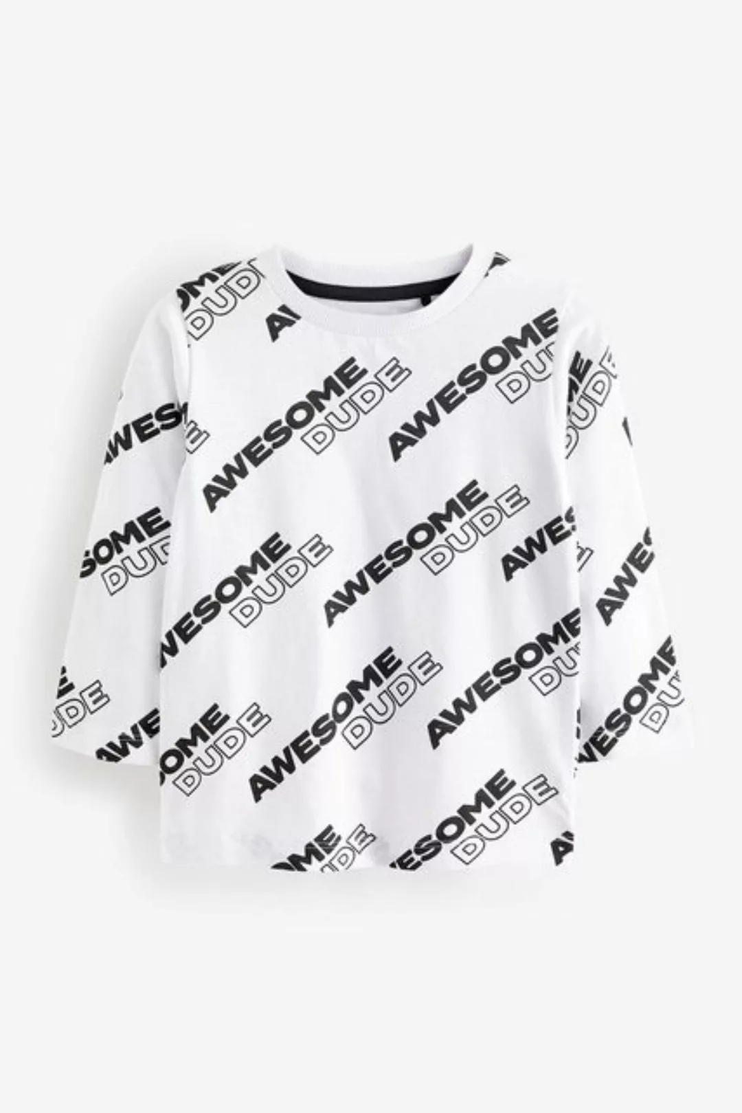 Next Langarmhemd Langärmelige Shirts mit durchgängigem Aufdruck (1-tlg) günstig online kaufen