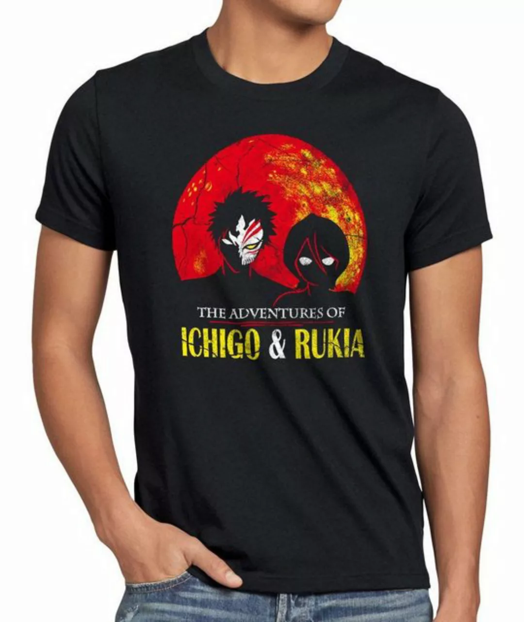 style3 Print-Shirt Herren T-Shirt Ichigo Rukia bleach anime manga hollow sh günstig online kaufen