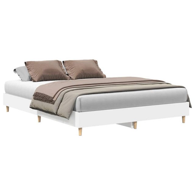 vidaXL Bett Bettgestell ohne Matratze Weiß 150x200 cm Holzwerkstoff günstig online kaufen