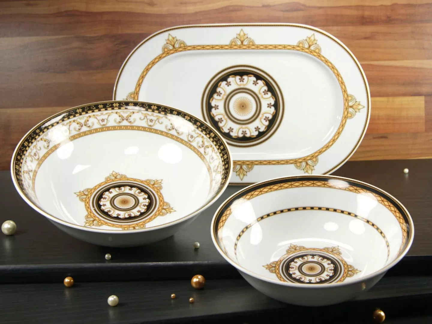 CreaTable Servier-Set Majestosa multicolor Porzellan günstig online kaufen