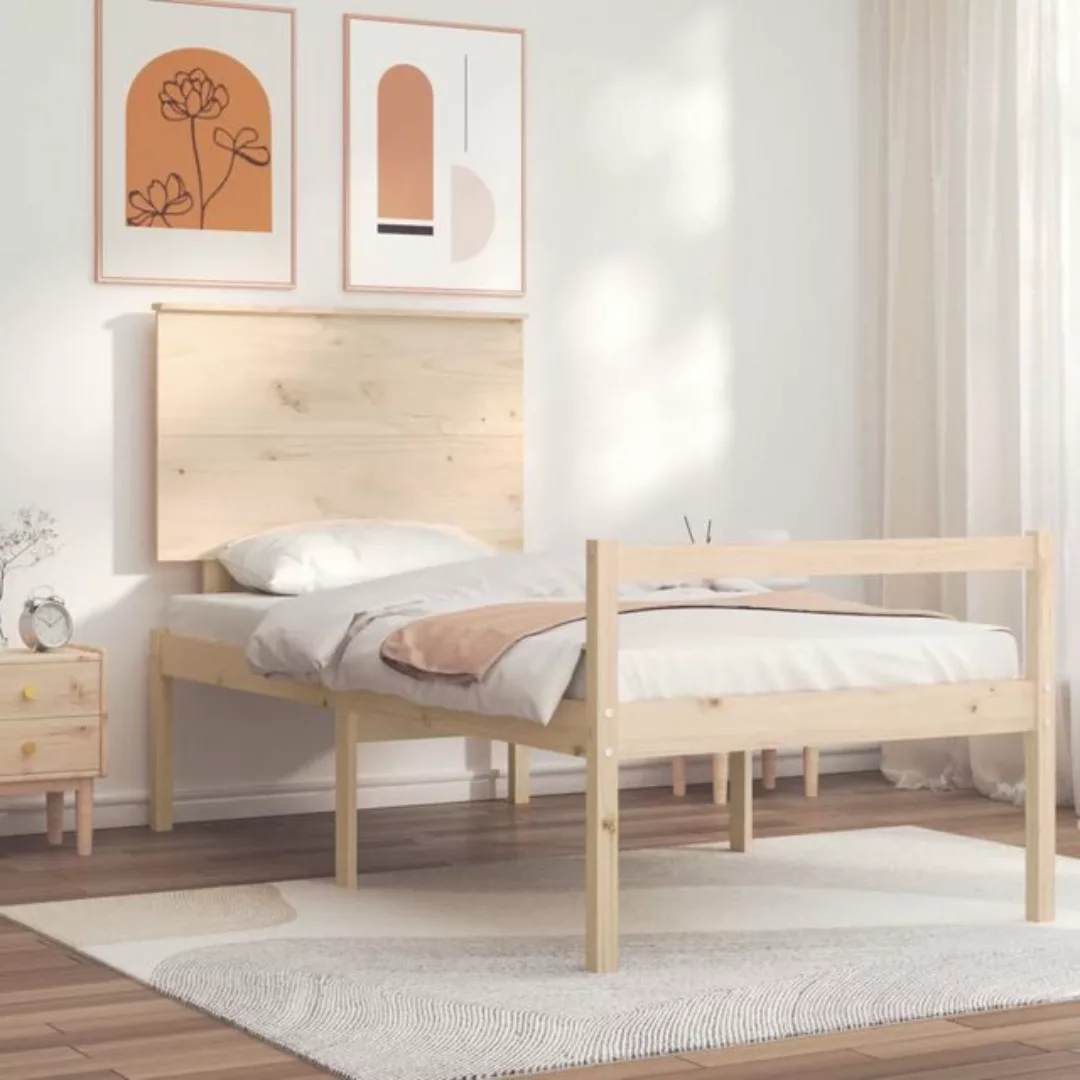 vidaXL Bett Seniorenbett mit Kopfteil Massivholz günstig online kaufen