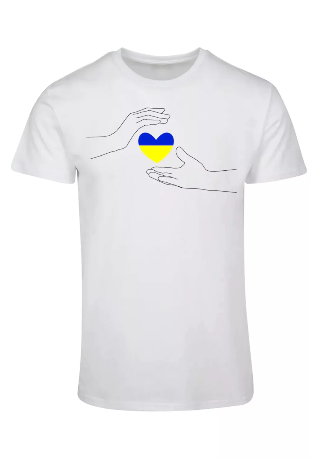 Merchcode T-Shirt "Merchcode Herren Peace - 2 Hand Heart White Basic T-Shir günstig online kaufen