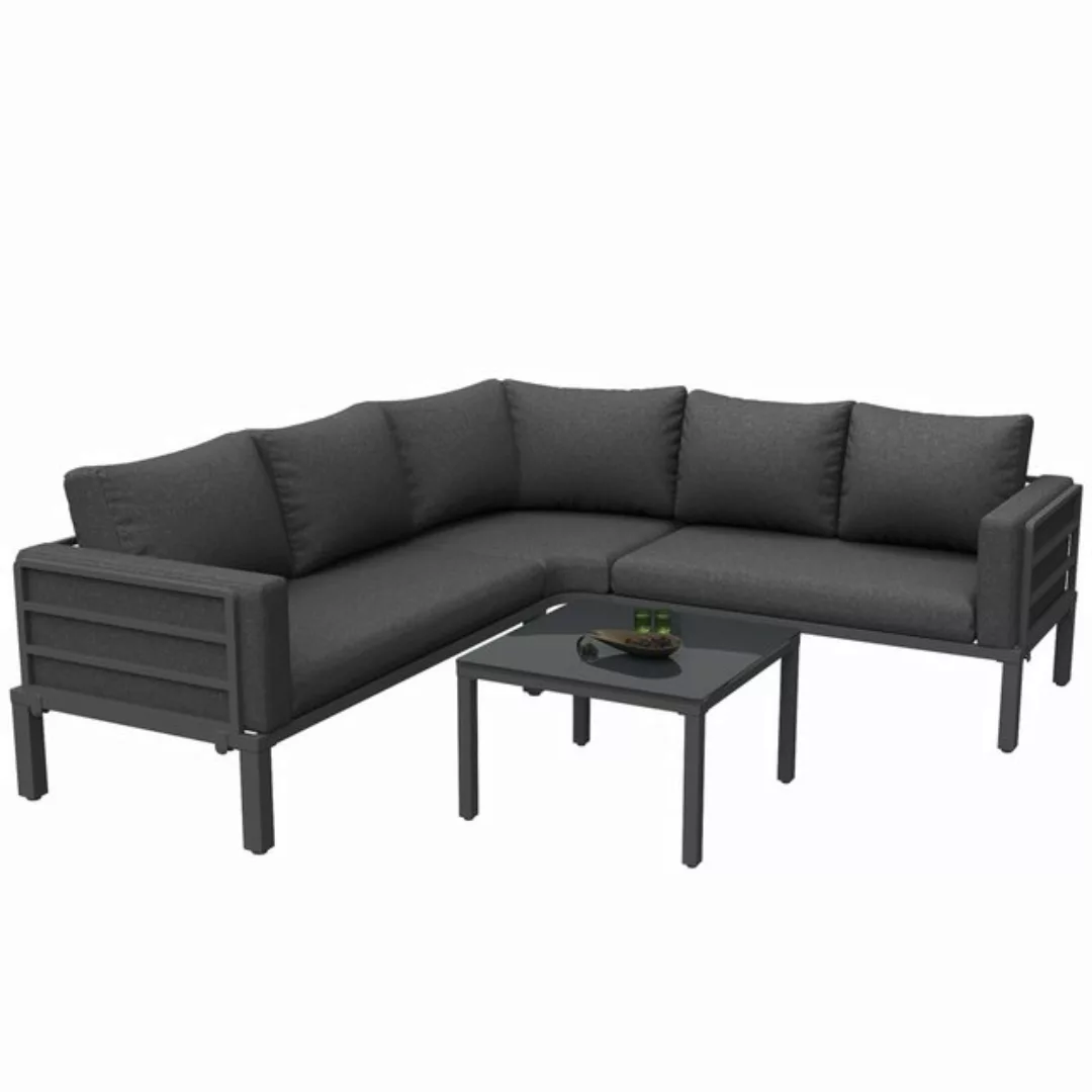 HAUSS SPOLE Sofa Gartenmöbel-Set, verzinkter Eisenrahmen, mit verstellbaren günstig online kaufen