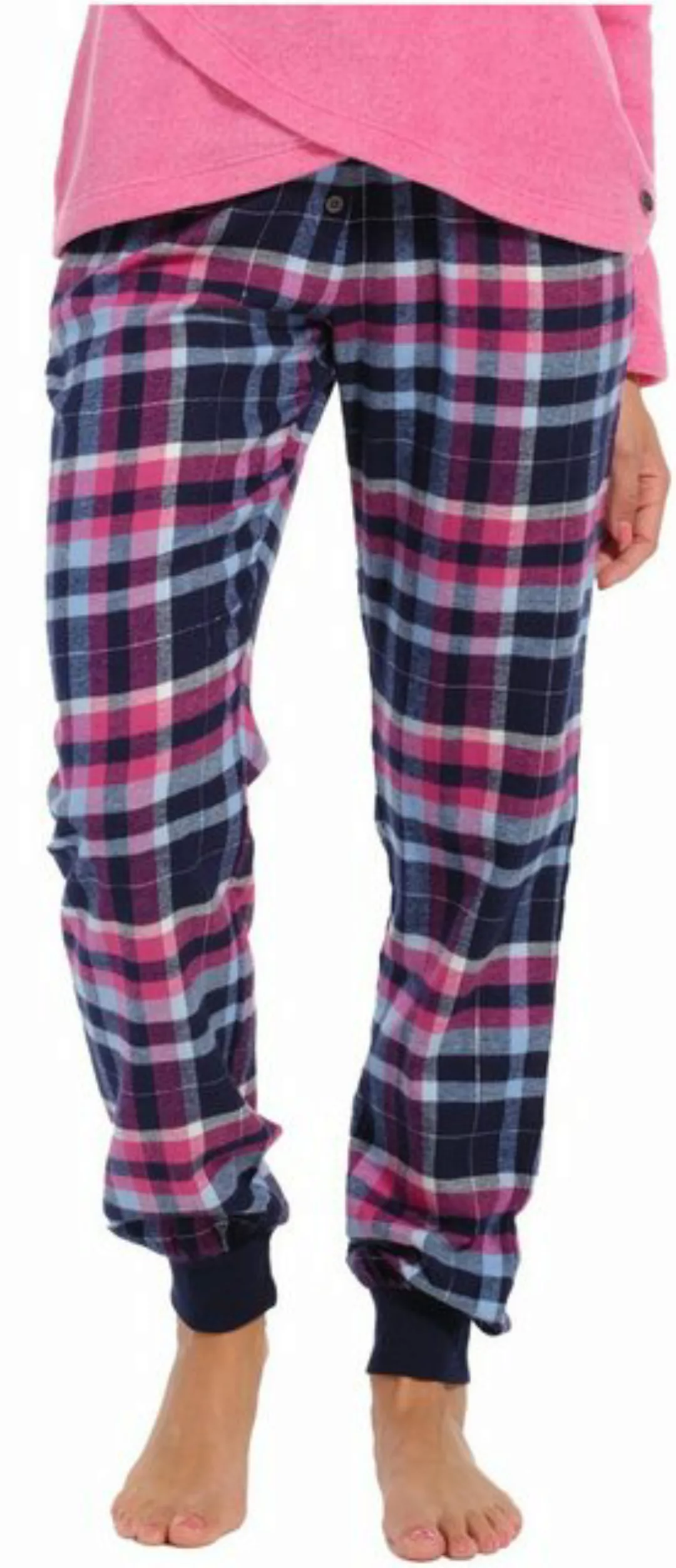 Rebelle Pyjamahose Damen Schlafanzughose kariert (1-tlg) Baumwolle günstig online kaufen