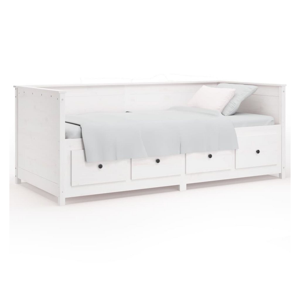 vidaXL Gästebett Tagesbett Weiß 75x190 cm Massivholz Kiefer Bett Bettgestel günstig online kaufen