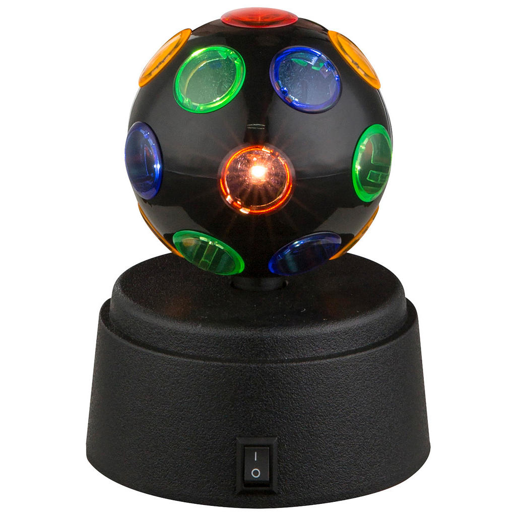 GLOBO Tischleuchte DISCO 28017 schwarz multicolor Kunststoff H/D: ca. 12x9 günstig online kaufen