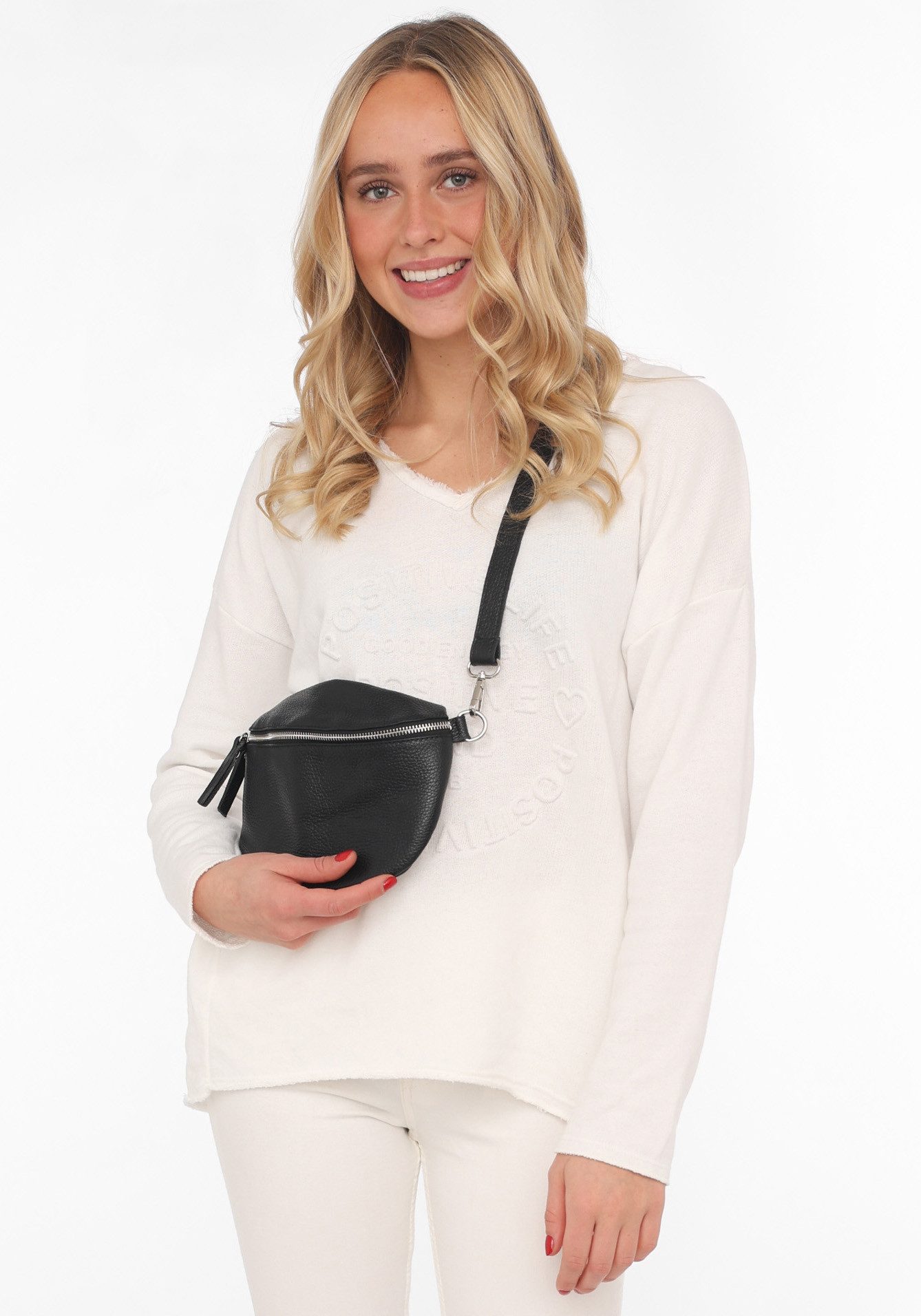 Zwillingsherz Umhängetasche XXL Crossbody Bag Leder, günstig online kaufen