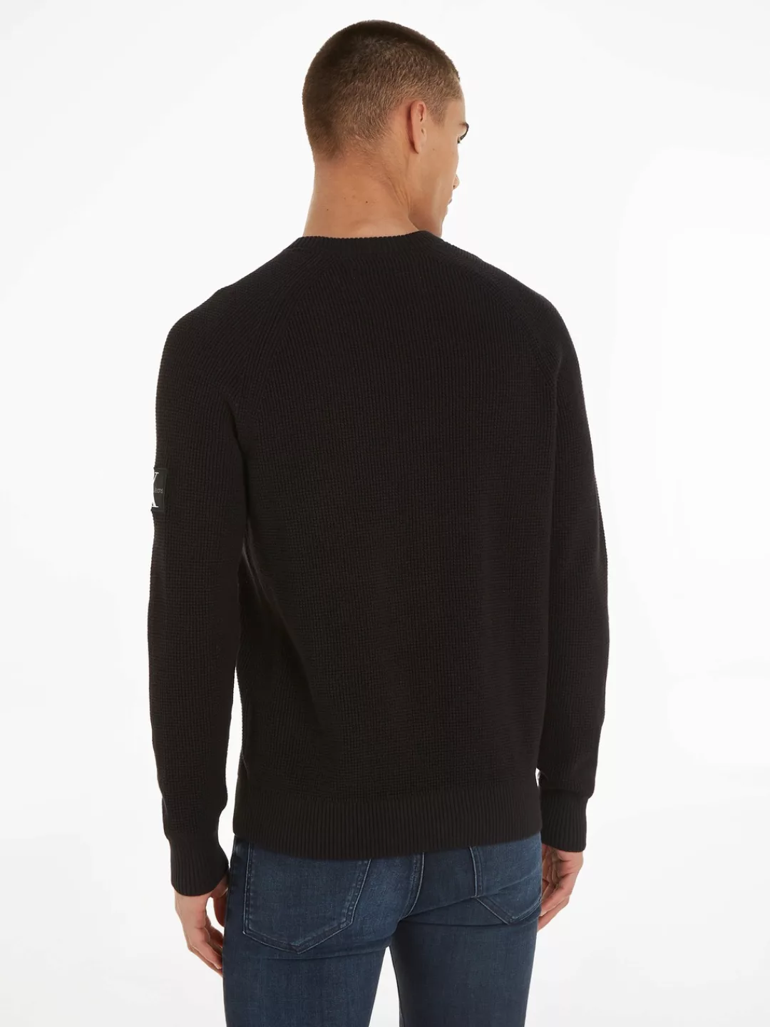 Calvin Klein Jeans Rundhalspullover "BADGE EASY SWEATER", mit Logopatch günstig online kaufen