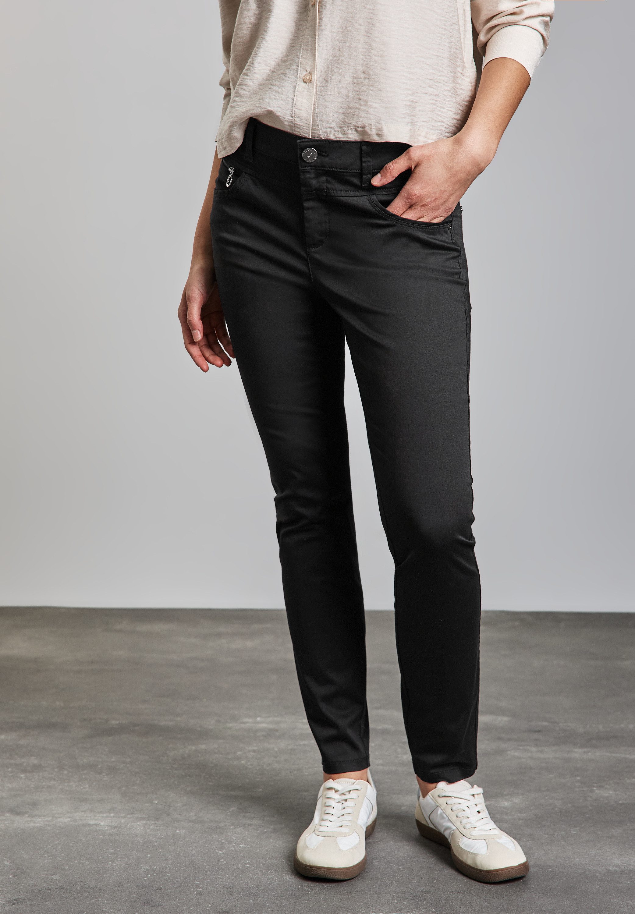 STREET ONE Chinohose, Middle Waist günstig online kaufen