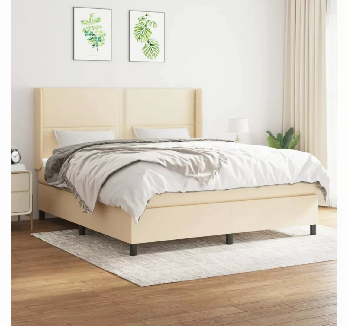 vidaXL Boxspringbett Bett Boxspringbett mit Matratze & Topper Stoff verschi günstig online kaufen