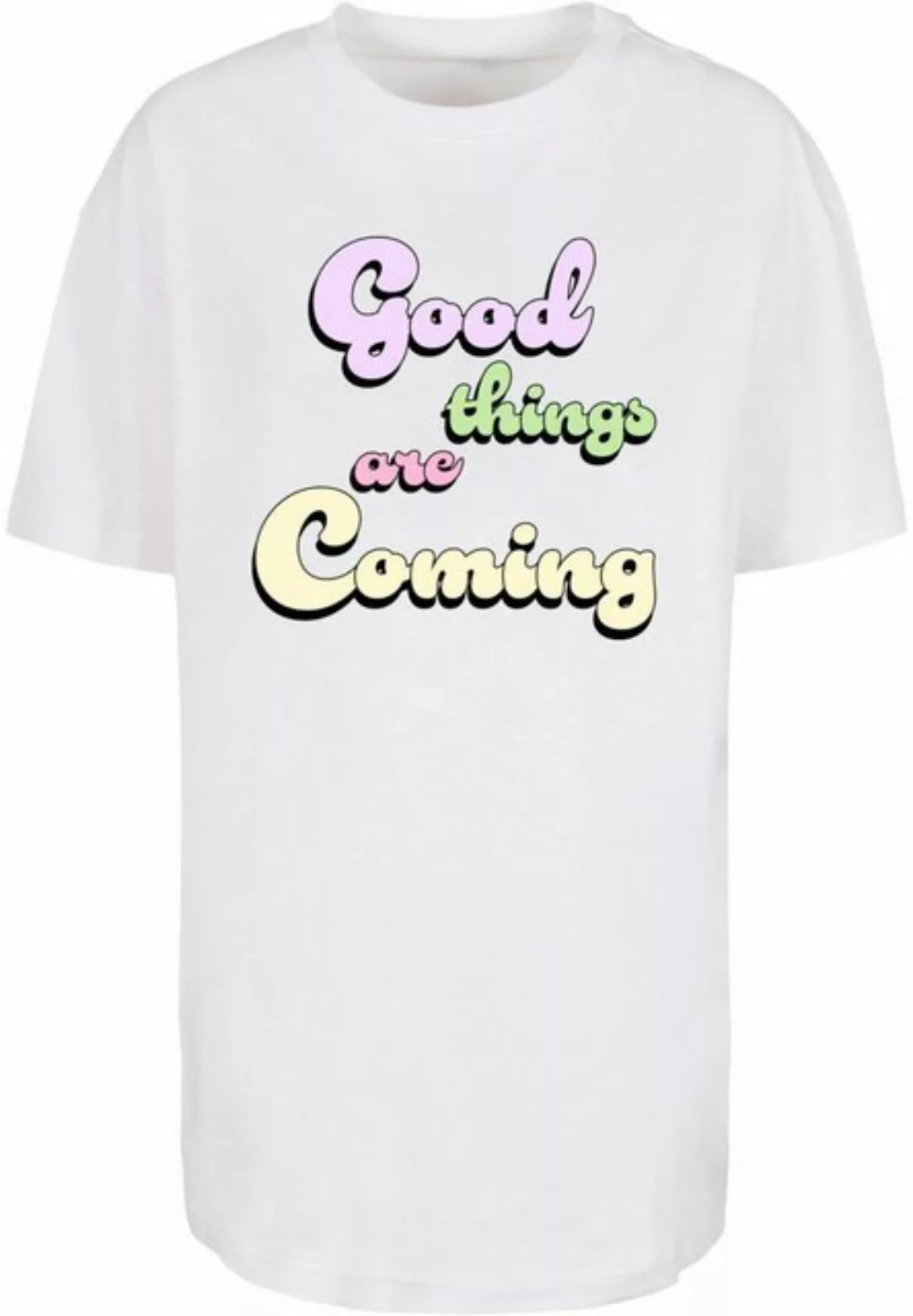 Merchcode T-Shirt Merchcode Damen Ladies Good Things Oversized Boyfriend Te günstig online kaufen