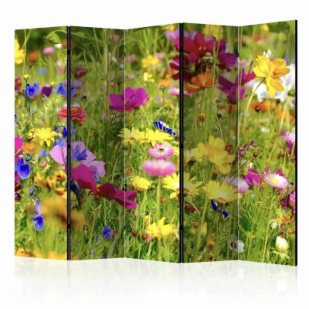 artgeist Paravent Summer Flowers II [Room Dividers] mehrfarbig Gr. 225 x 17 günstig online kaufen
