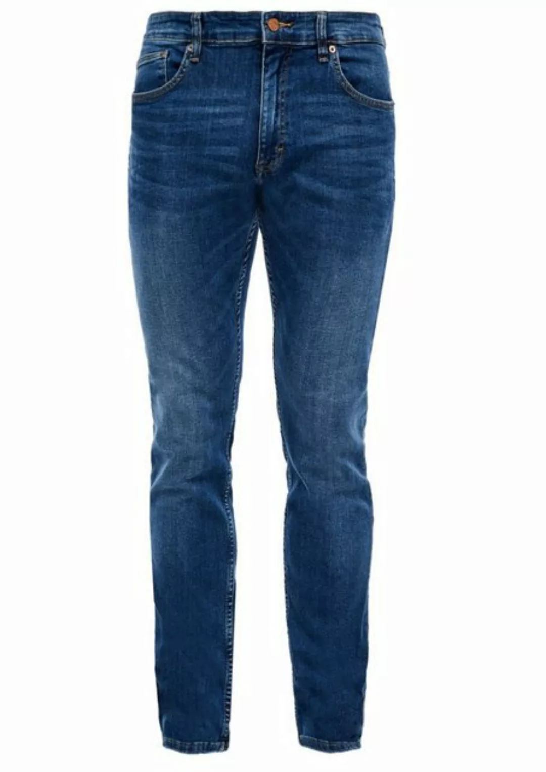 QS Stoffhose Jeans Rick / Slim Fit / Mid Rise / Slim Leg Label-Patch, Wasch günstig online kaufen