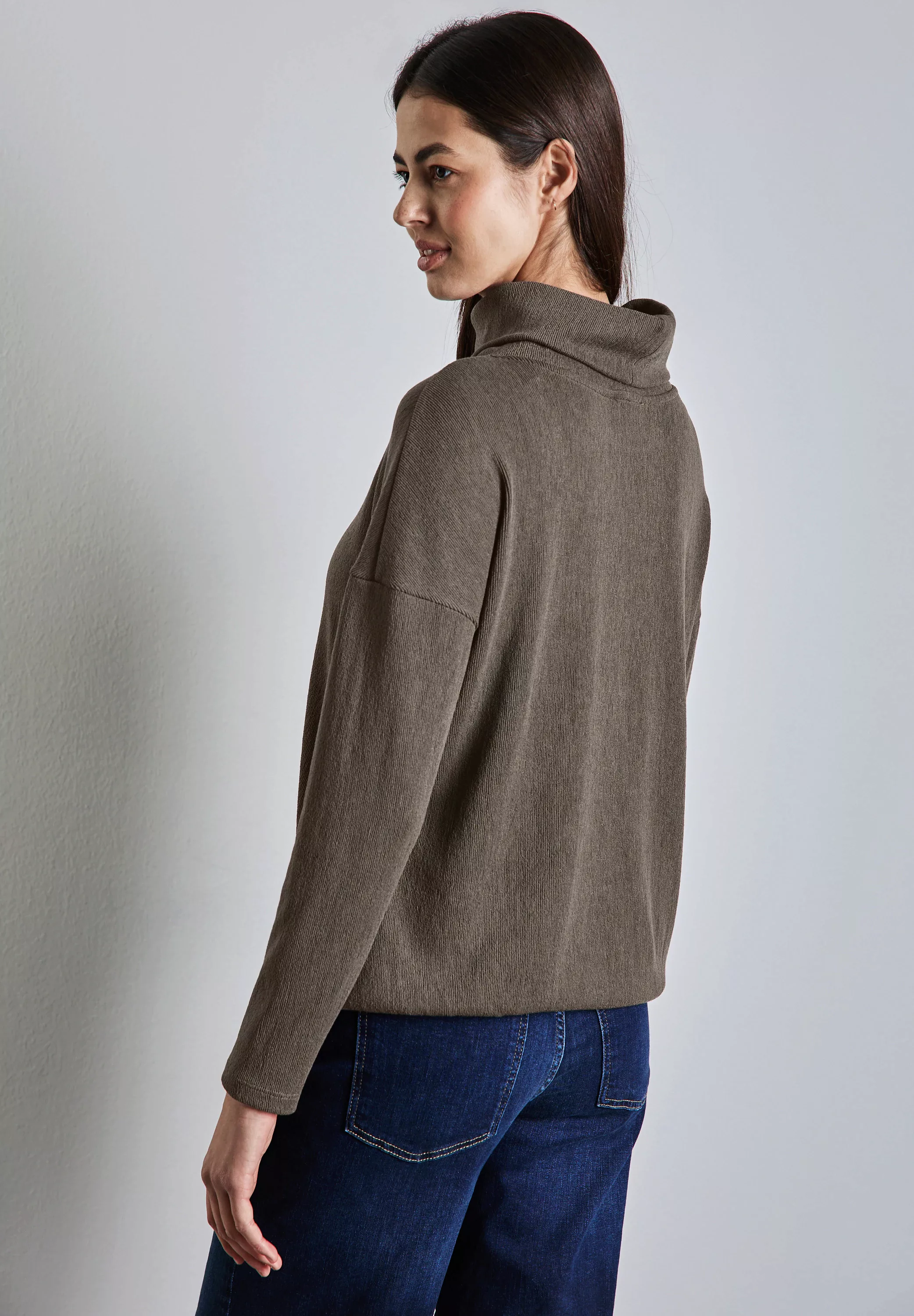 STREET ONE Rollkragenpullover, mit Struktur günstig online kaufen