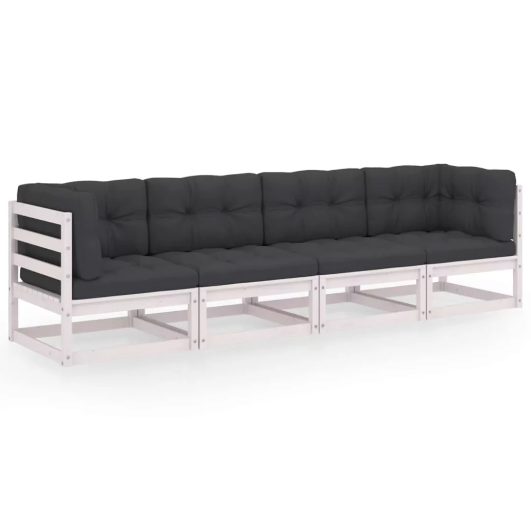 4-sitzer-gartensofa Mit Kissen Kiefer Massivholz günstig online kaufen