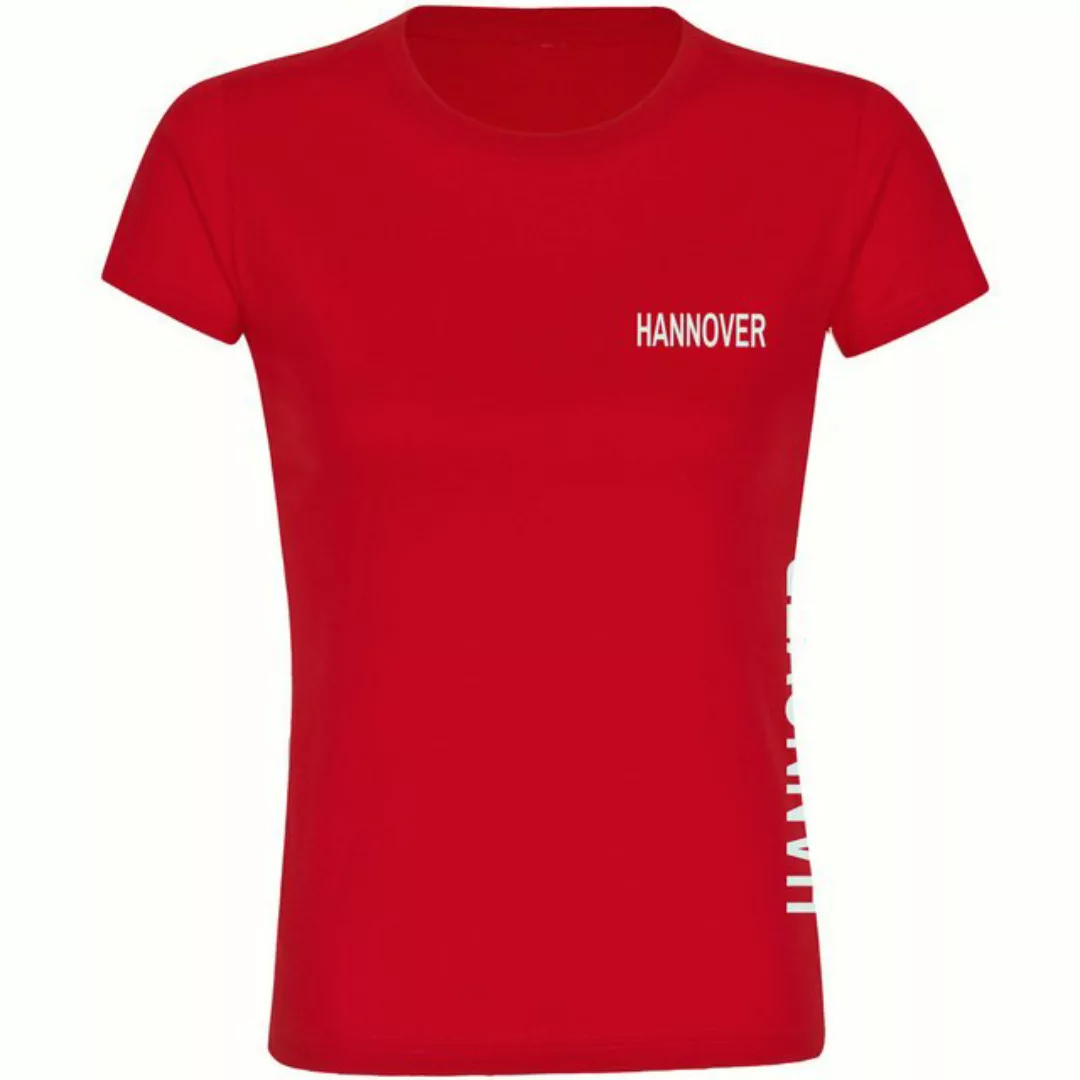 multifanshop T-Shirt Damen Hannover - Brust & Seite - Frauen günstig online kaufen