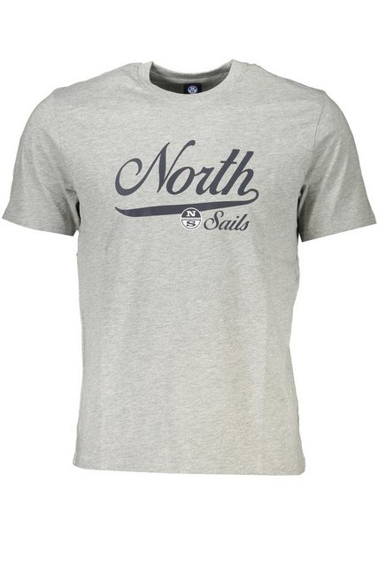 North Sails T-Shirt Herren Kurzarm-T-Shirt Grau mit Logo-Print und günstig online kaufen