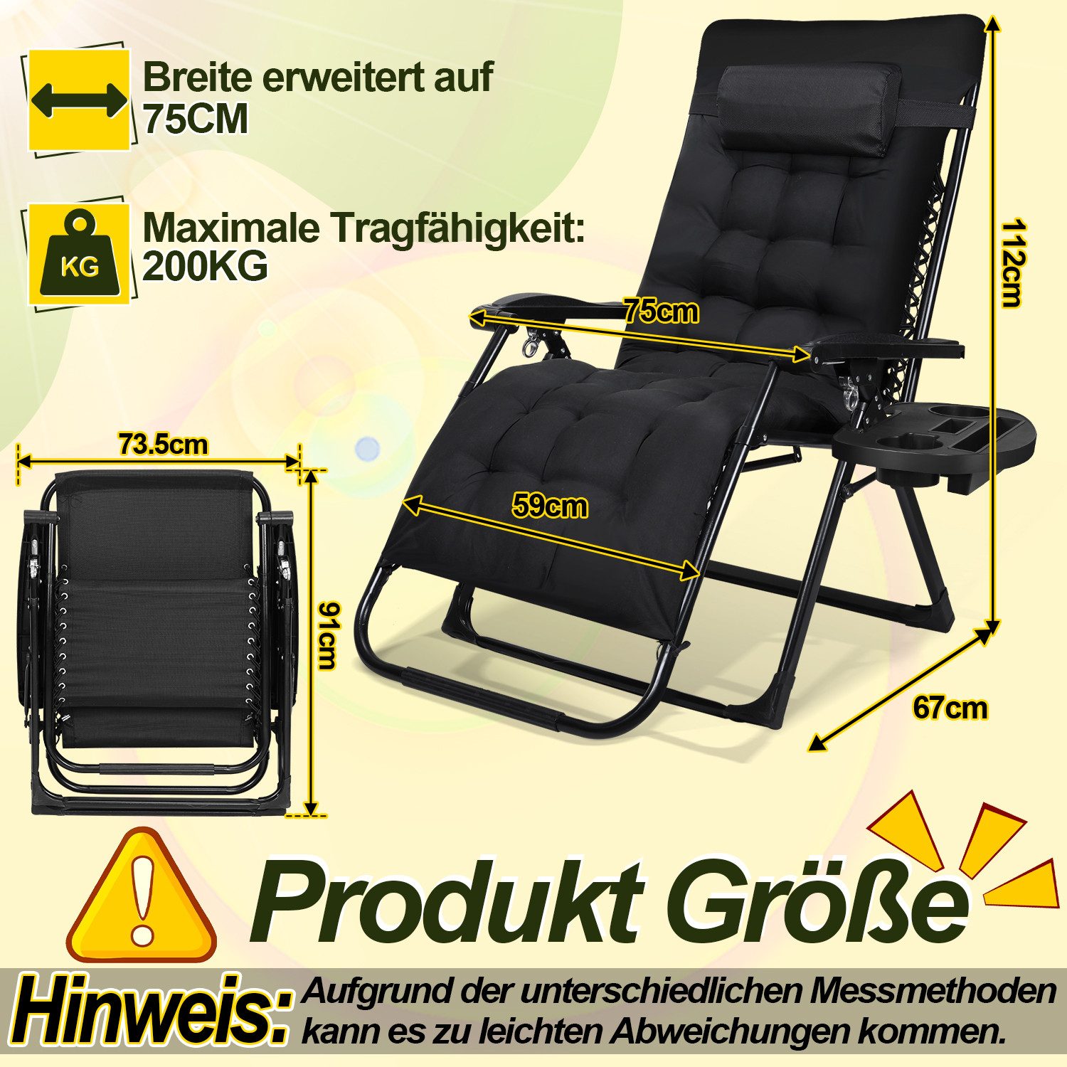 Clanmacy Gartenstuhl 2 Stück Gartenstuhl klappbar günstig online kaufen