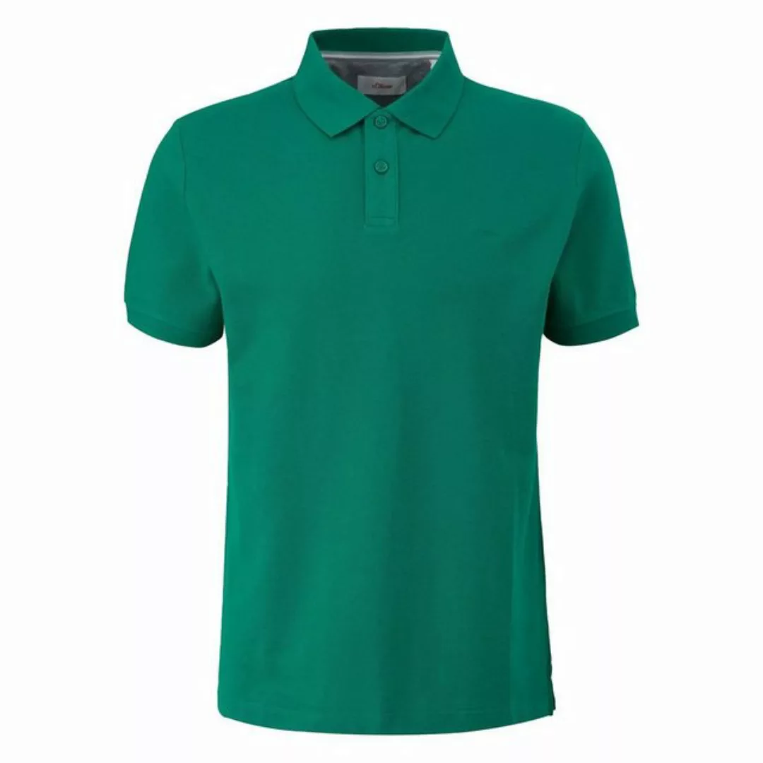 s.Oliver Kurzarmshirt Poloshirt aus Baumwolle Logo günstig online kaufen