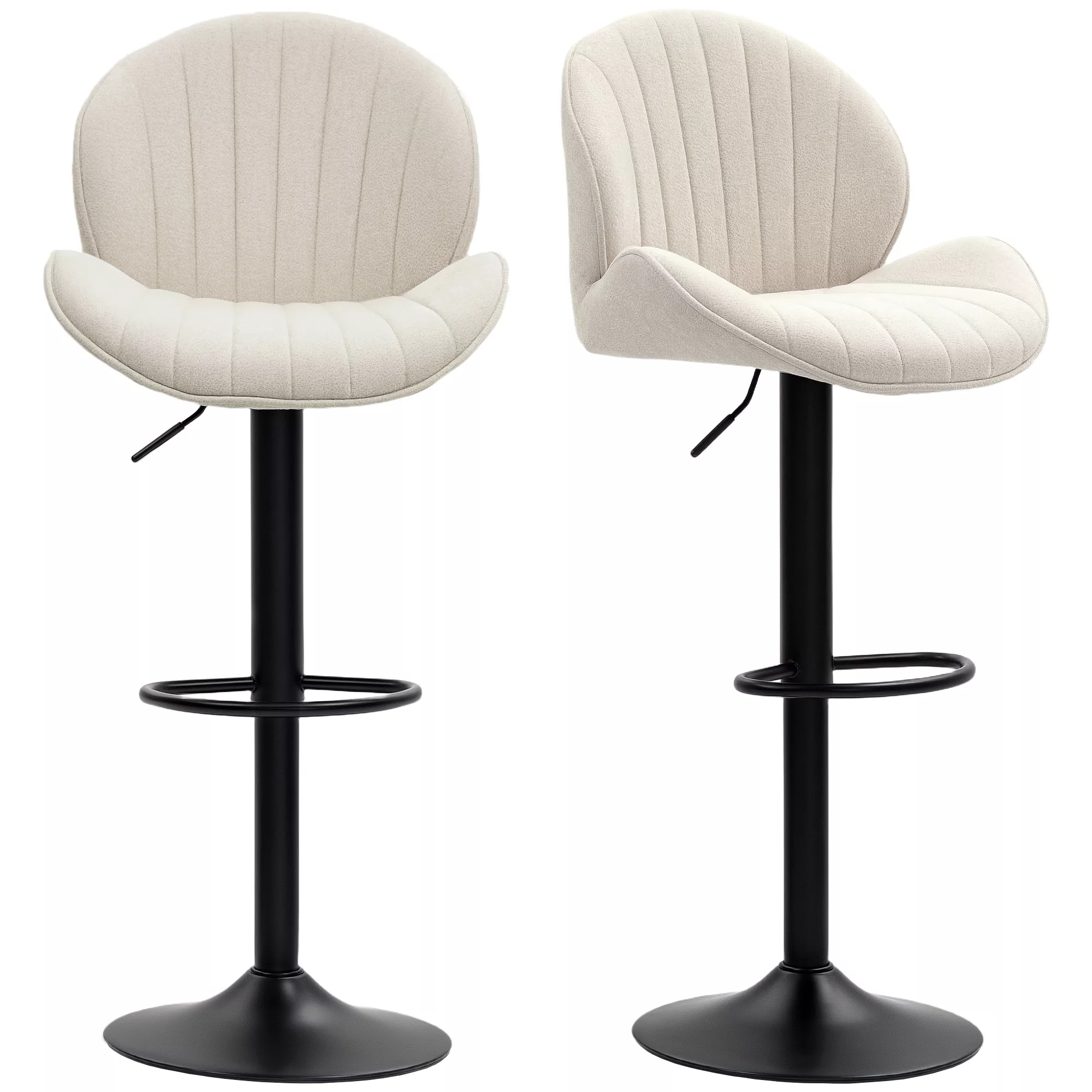 HOMCOM Barhocker 2er Set Höhenverstellbar Drehbar Tresenhocker Barstuhl mit günstig online kaufen
