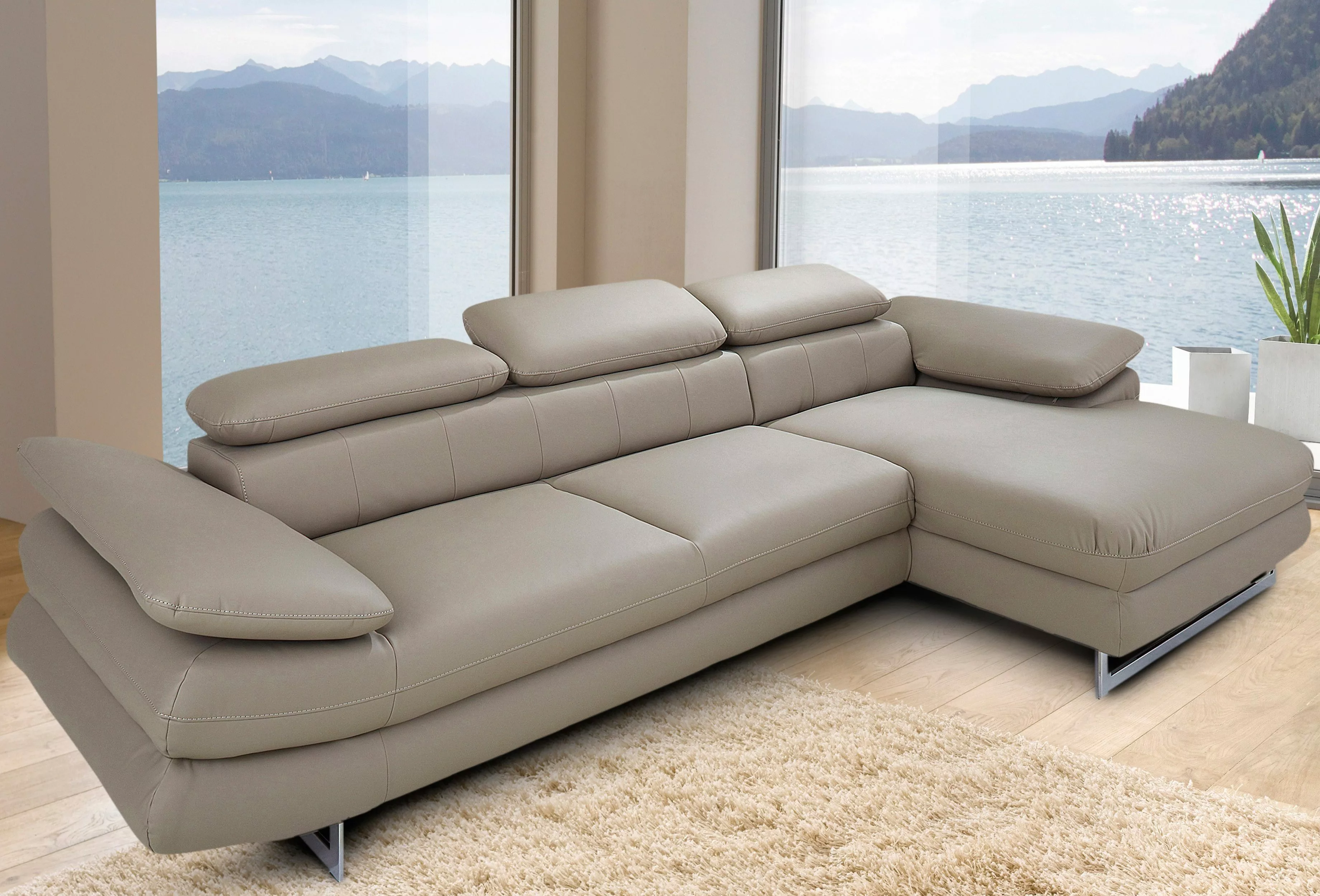 INOSIGN Ecksofa "Solution L-Form", mit Arm- & Kopfteilverstellung, wahlweis günstig online kaufen