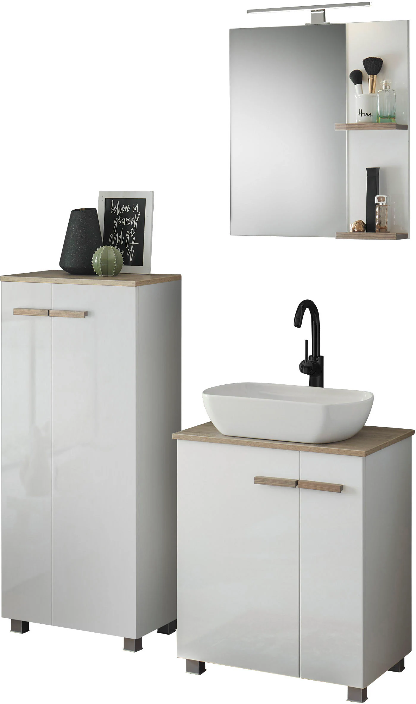 Places of Style Badmöbel-Set "SOLiD, Badmöbel-Set, Bad im modernen Design, günstig online kaufen