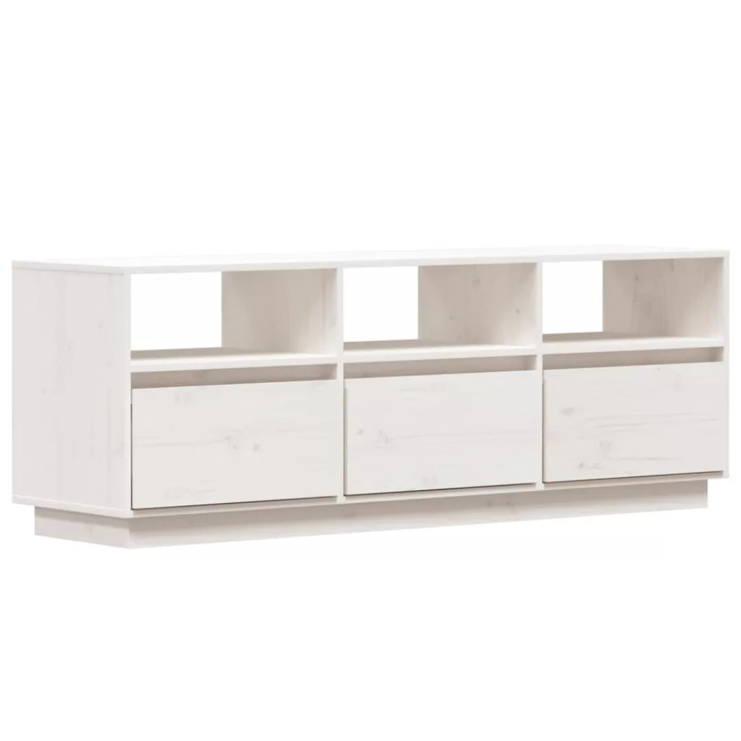 Vidaxl Tv-schrank Weiß 140x37x50 Cm Massivholz Kiefer günstig online kaufen