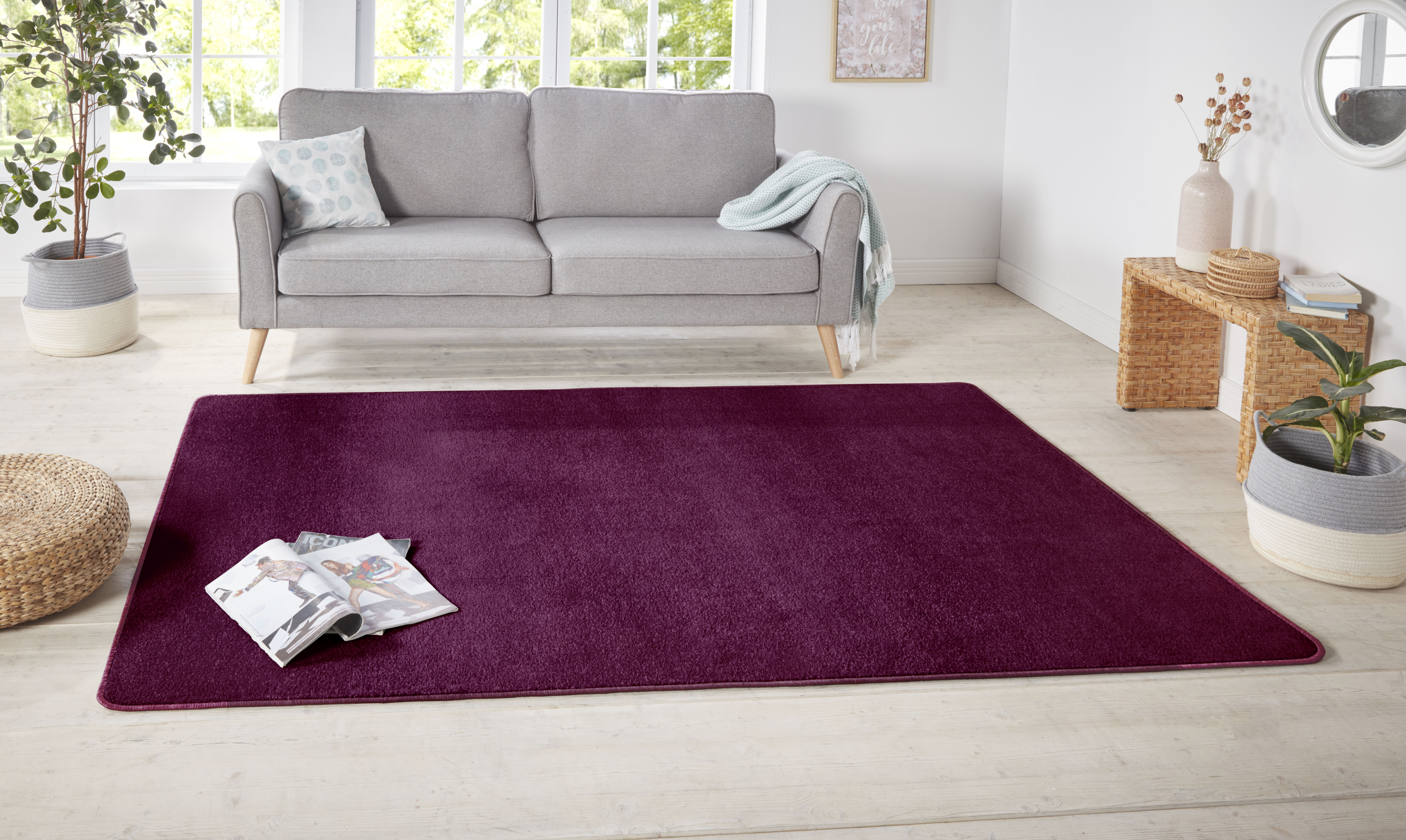 HANSE Home Teppich »Shashi«, rechteckig, 8,5 mm Höhe, Kurzflor, Unifarben, günstig online kaufen