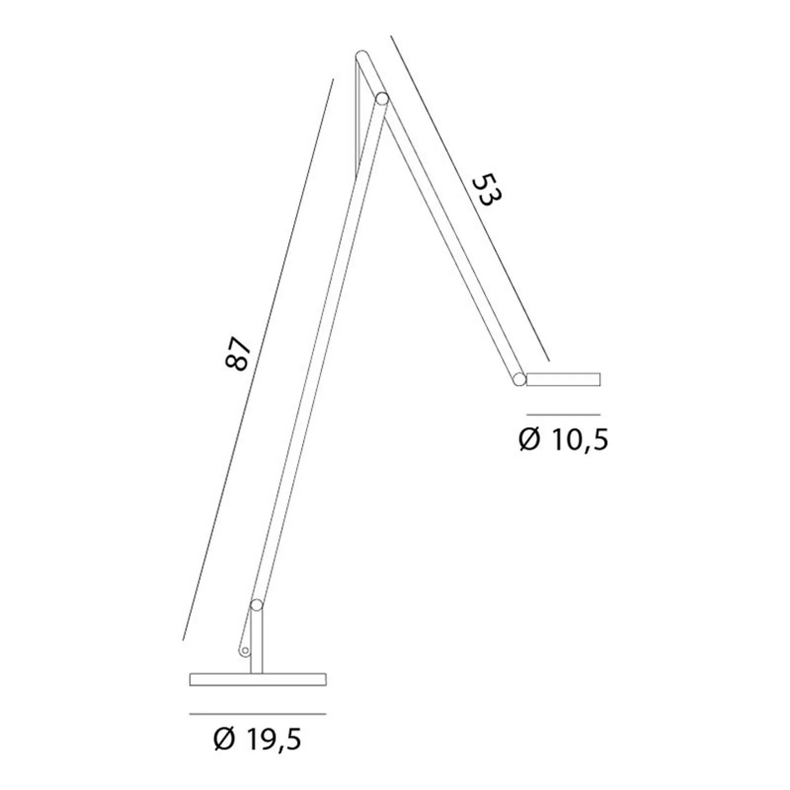 Rotaliana String F1 DTW Stehlampe weiß, silber günstig online kaufen