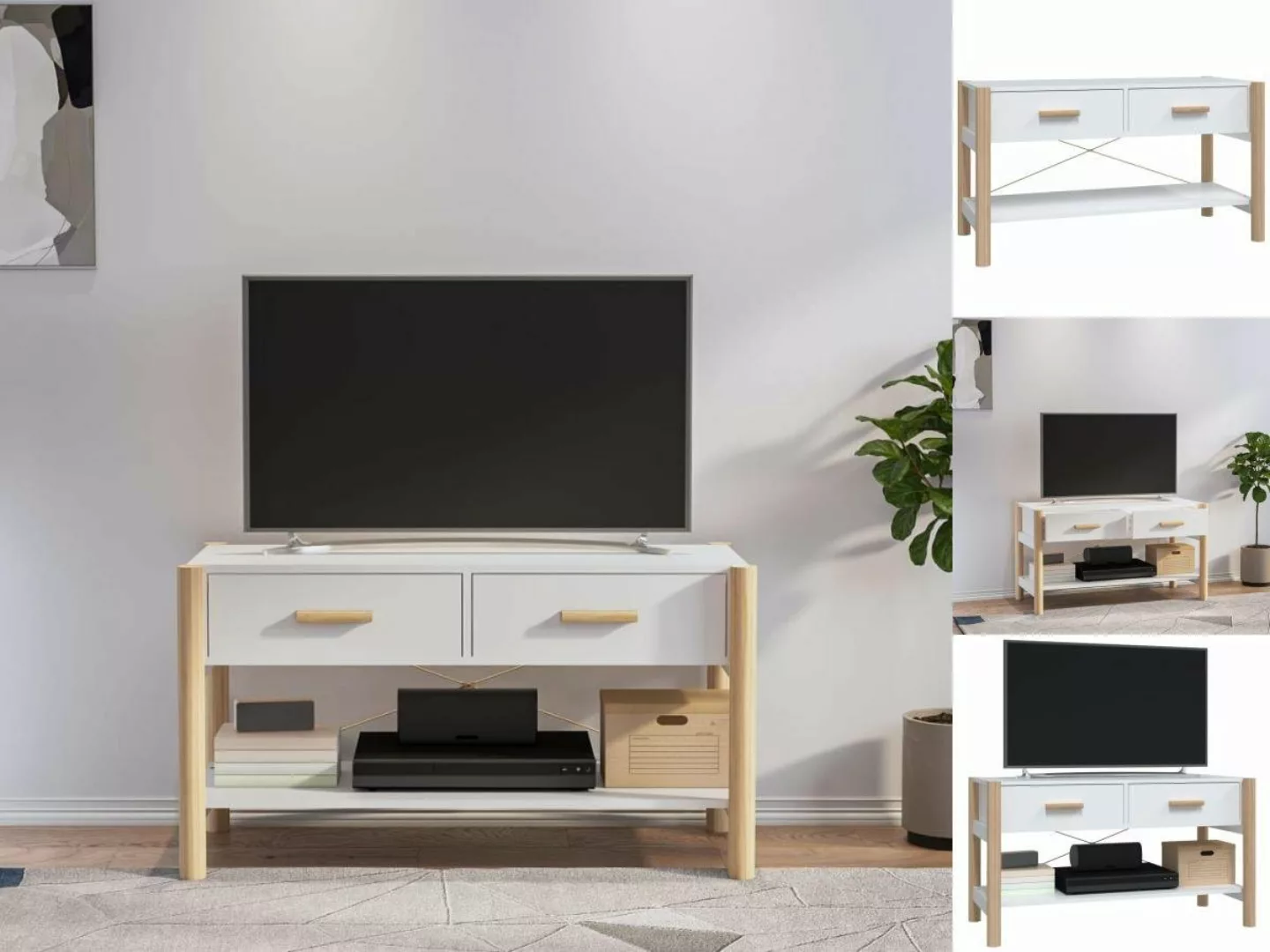 vidaXL TV-Schrank TV-Schrank Weiß 82x38x45 cm Spanplatte Lowboard Fernseher günstig online kaufen
