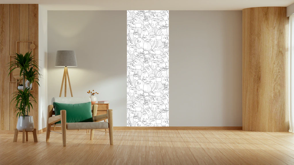 queence Wandsticker "Katzen", (1 St.), DIY-Wandsticker zum Bemalen günstig online kaufen