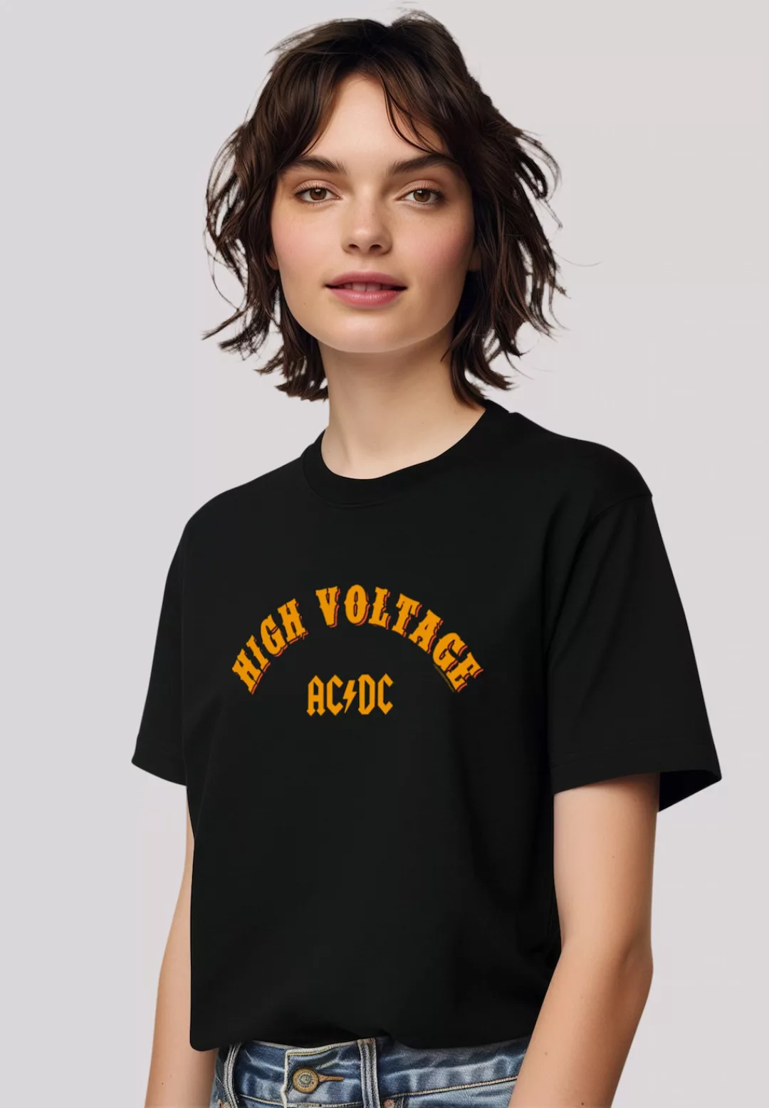 F4NT4STIC T-Shirt "AC/DC Rock Musik Band High Voltage Collegiate", Premium günstig online kaufen